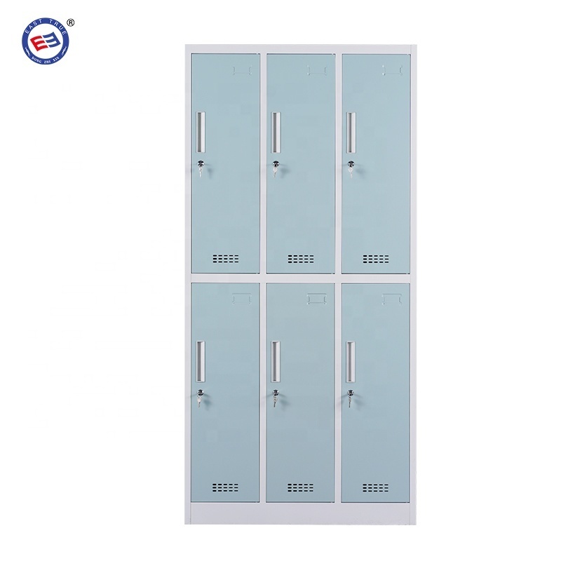 kabinet loker armario casier metal armadiet steel six doors locker cabinet metal storage lockers for changing room