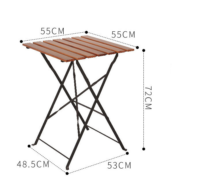 Garden Furniture Steel wood Chair coffee chairs table Bistro Set Metal Chair and table set