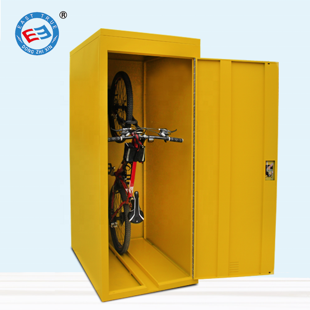 Hot sale waterproof metal bike storage locker steel bike shed cabinet secure public bicycle lockers