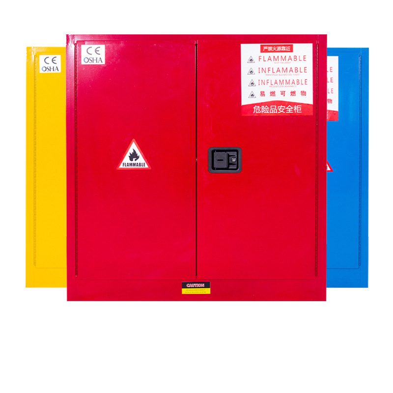 100% Steel Fireproof Safety Storage Cabinet Flammable Safety Cabinet For 22 Gallons Chemical Lab Use