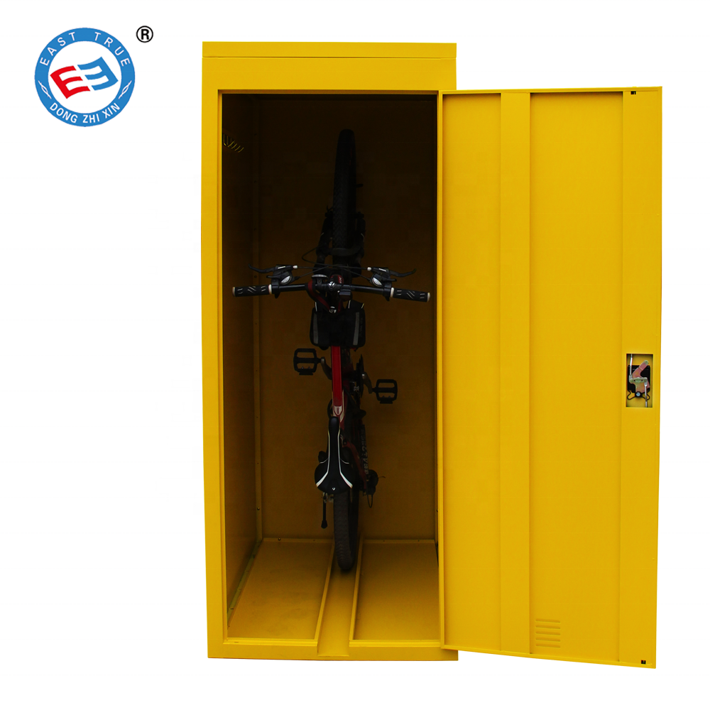 Hot sale waterproof metal bike storage locker steel bike shed cabinet secure public bicycle lockers