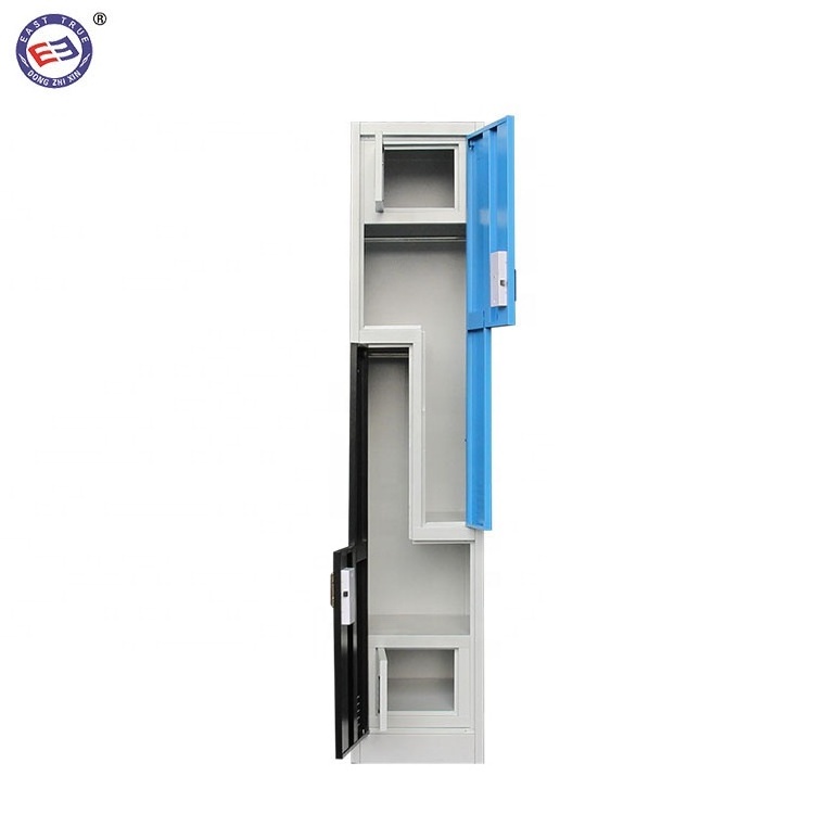 Single door z shape metal hotel staff lockers cheap beach luggage locker steel swimming pool locker