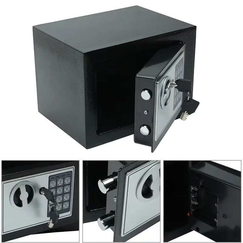 safety box with digital coded lock  Small Electronic Mini Deposit Key Office Home metal safe box