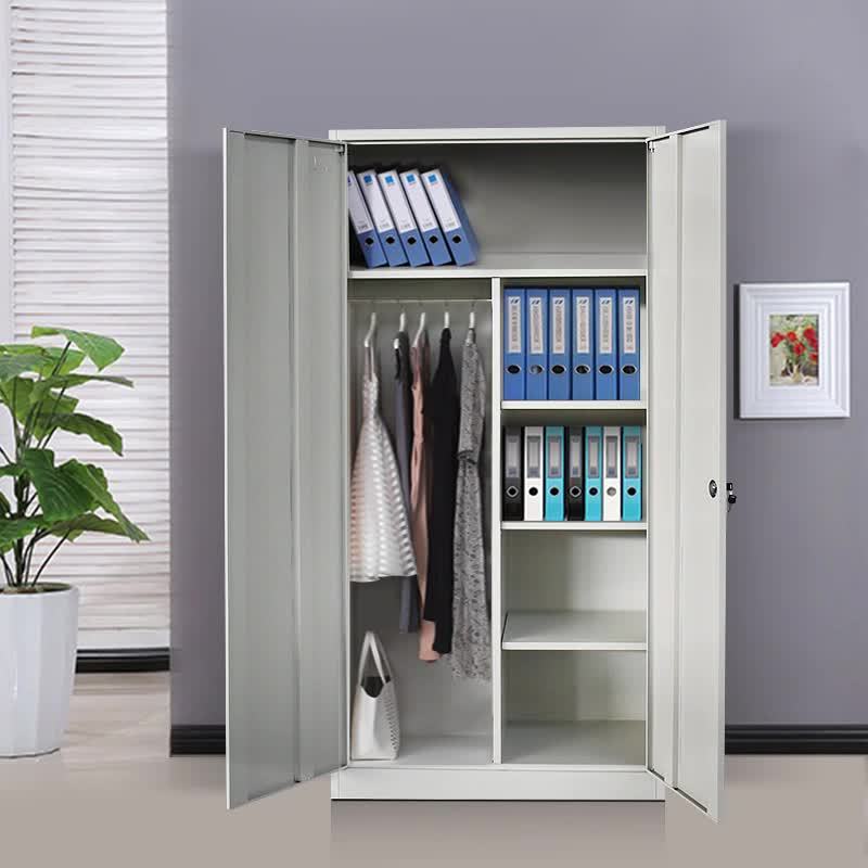 Multi-purpose Locking Steel Hanging Clothes Storage Metal Wardrobe Closet Cabinet for Sale