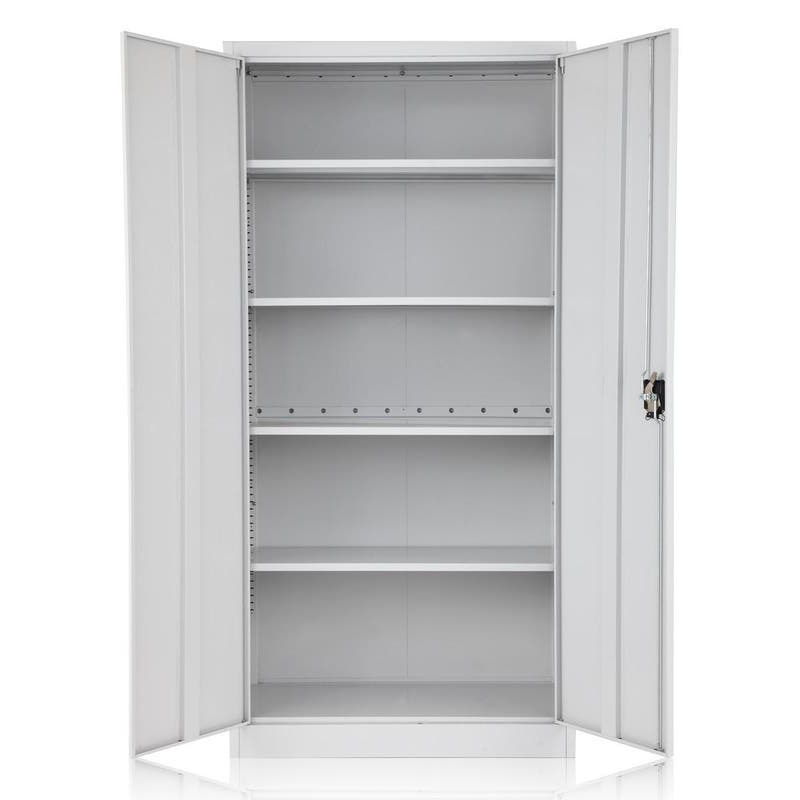 swing double doors storage locker steel almirah designs 2 door metal wardrobe Two door metal filing cabinet