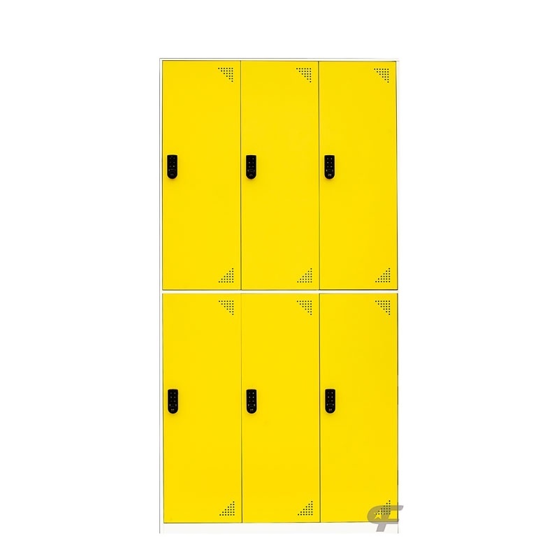 Swimming Pool 6 Door Steel Beach Clothing Storage Locker with Code Lock