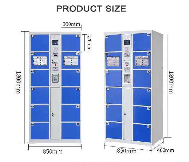 Fingerprint Delivery Intelligent Gym Outdoor Parcel Locker System Digital Electronic Steel Smart Metal Storage Lockers