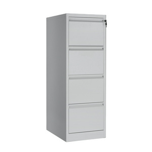 Flat packing KD vertical 4 drawer metal filing cabinet with bar