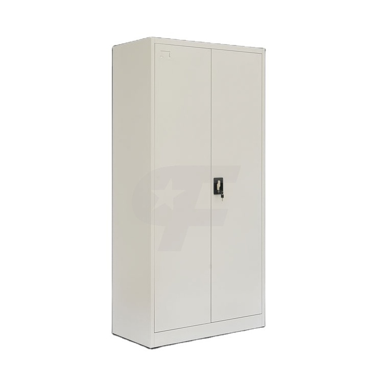 Wooden Color Design Steel Wardrobe Clothes Cabinet for Bedroom swing 2 door metal cabinet locker