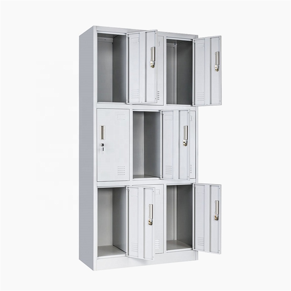 9 Door Metal Gym or School or Changing Room Storage Cabinet Locker