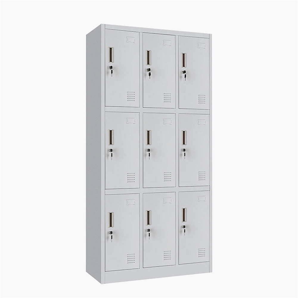 9 Door Metal Gym or School or Changing Room Storage Cabinet Locker