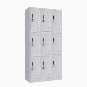 9 Door Metal Gym or School or Changing Room Storage Cabinet Locker