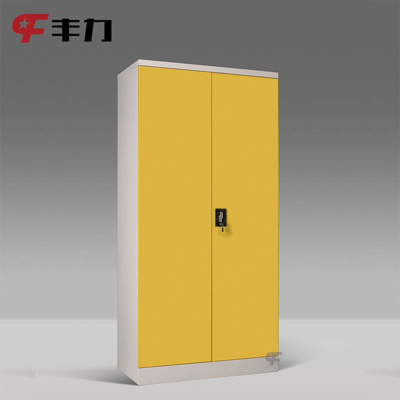 Swing 2 door Steel Cupboard Lockers double doors metal File Cabinet 4  Filing shelf