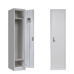 Single Door Steel Wardrobe Cabinet  stainless steel Clothes storage Locker one 1 door  Metal Wardrobe Closet