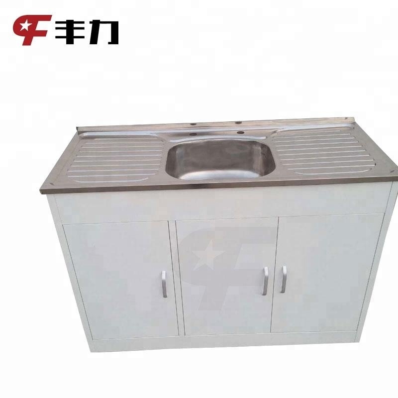 Stainless steel kitchen sink cabinet in KD structure