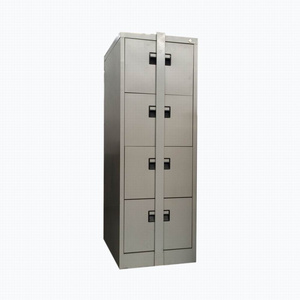 steel storage locker Metal Safe 4 Drawers Filing Cabinet with Lock Bar