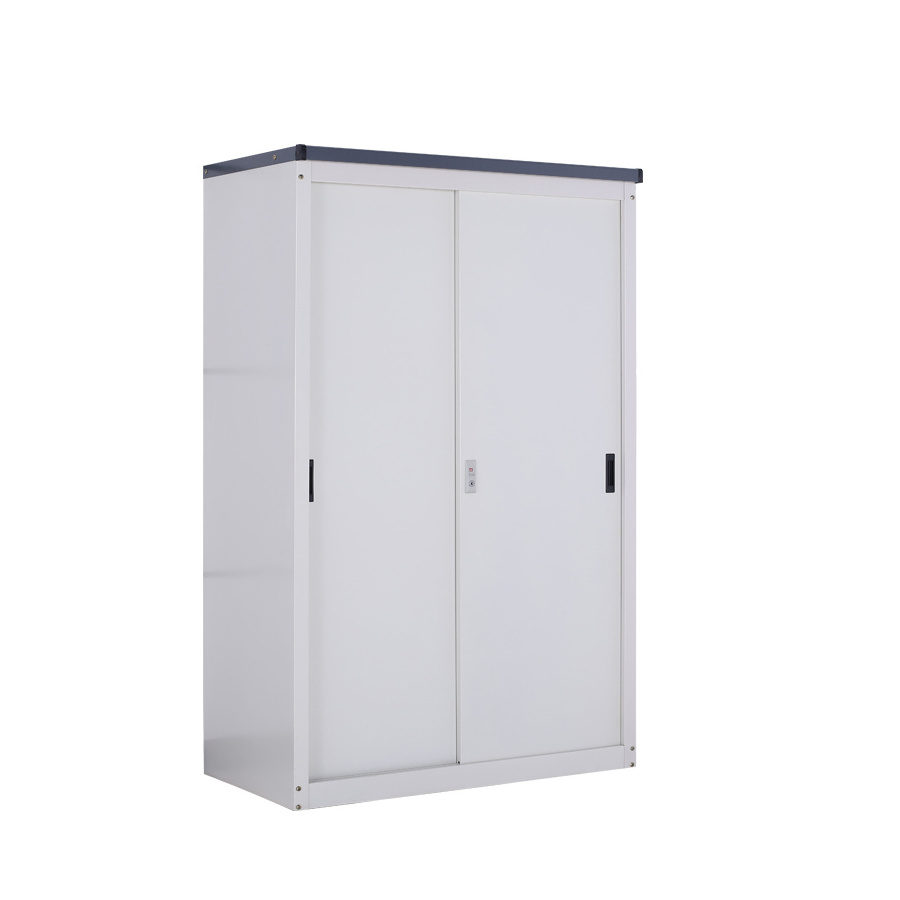 Waterproof outdoor Balcony wardrobe locker Sliding Door Metal Balcony Storage Cabinet  Closet