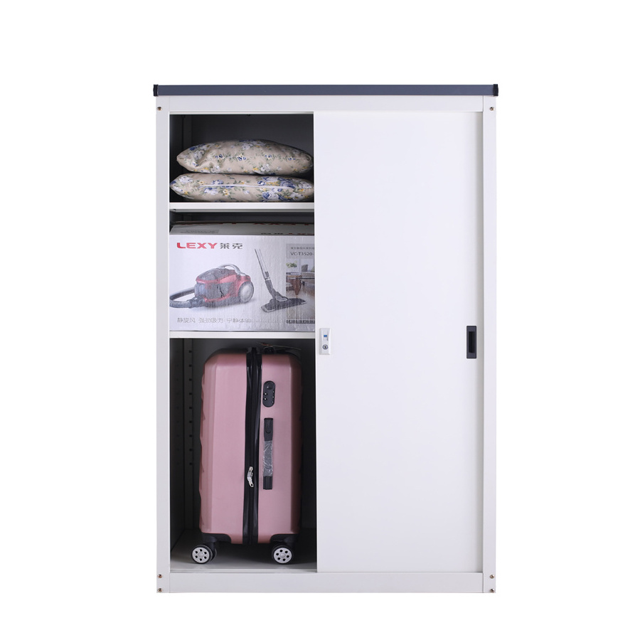 Waterproof outdoor Balcony wardrobe locker Sliding Door Metal Balcony Storage Cabinet  Closet