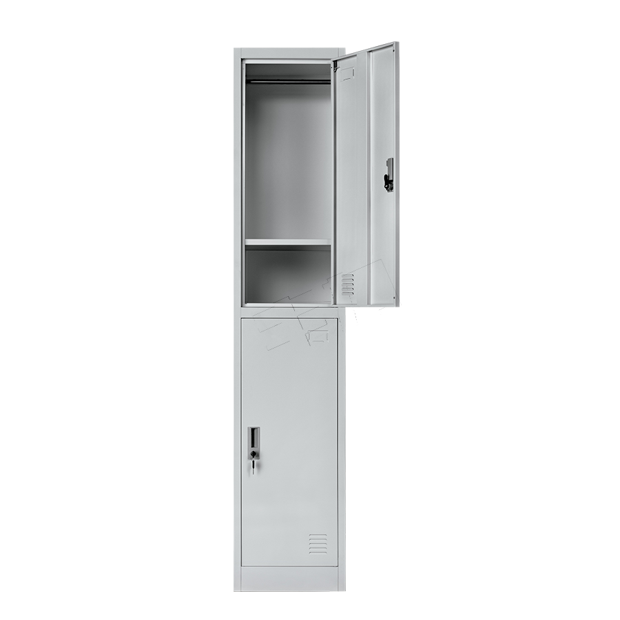 Cheap stadium 2 tier lockers stainless hanging rod steel almirah locker cabinet