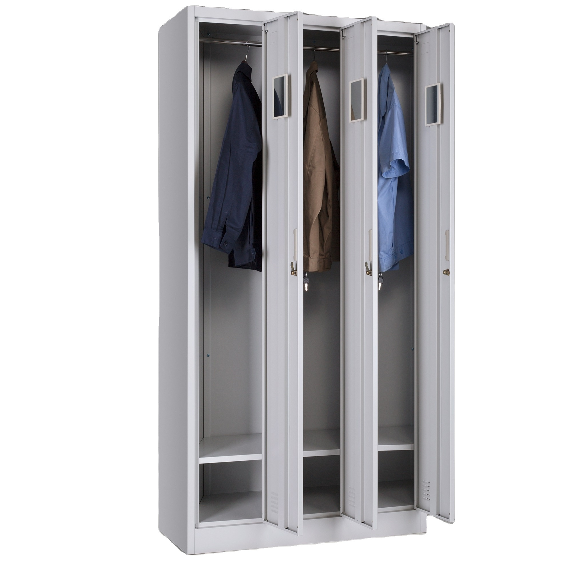 Manufactures 3 Door Wardrobe Metal Steel Locker Steel Storage Almirah  With 3 Point Lock