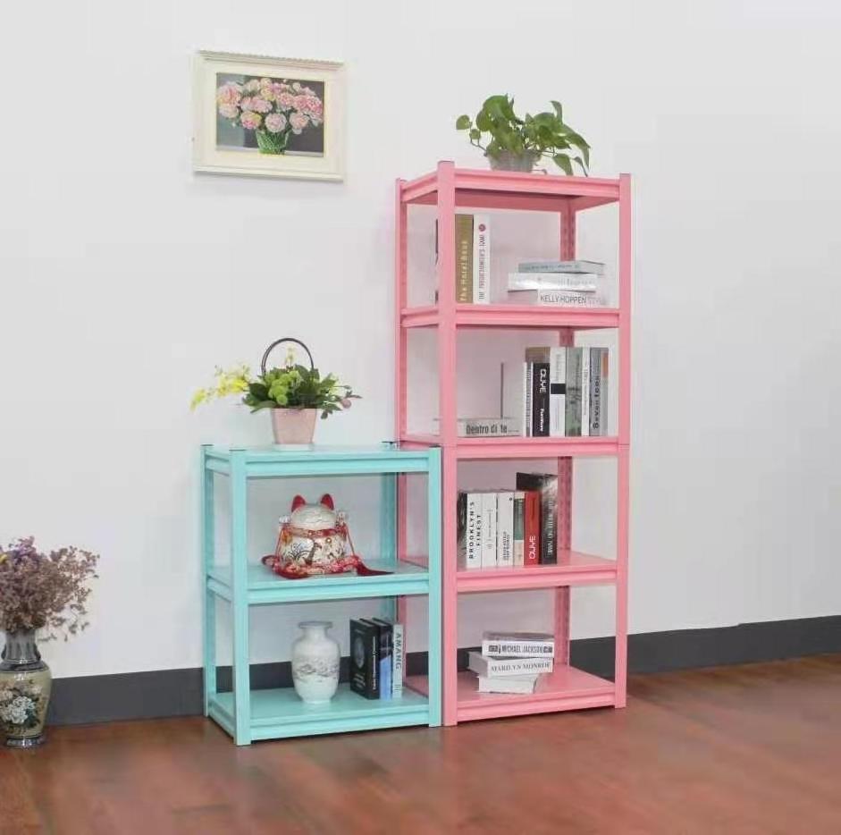 modern simple  home Metal rack system Office shelving  Corner shelves with metal plate home shelving