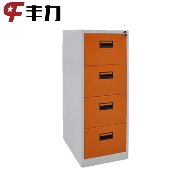 steel storage locker Metal Safe 4 Drawers Filing Cabinet with Lock Bar