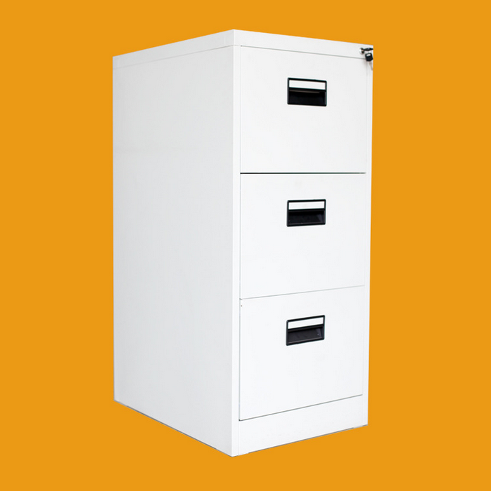 Office Equipment filing storage locker Plastic handle metal central lock system 4 drawer steel file cabinet