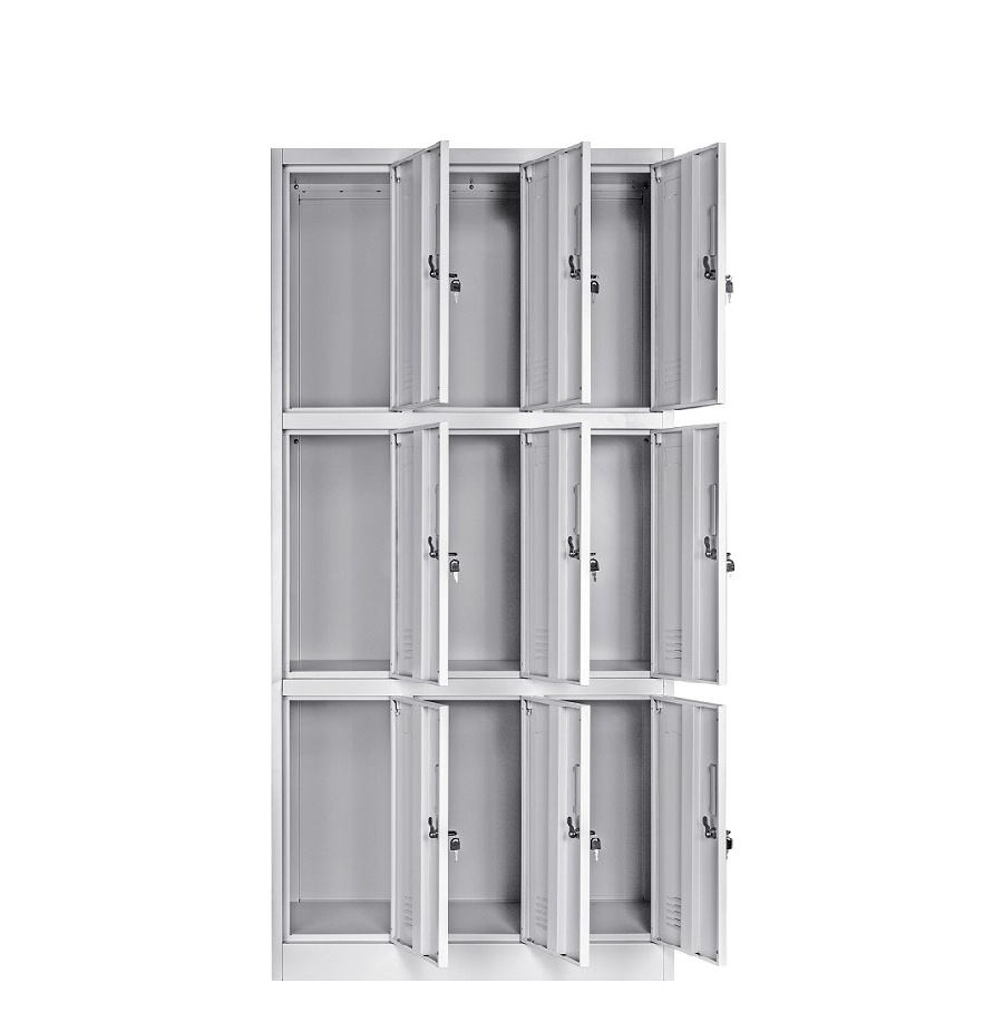 Sports Gym School 9 doors storage locker Garage Organizer Steel Cabinet Lockers Metal closet worker locker