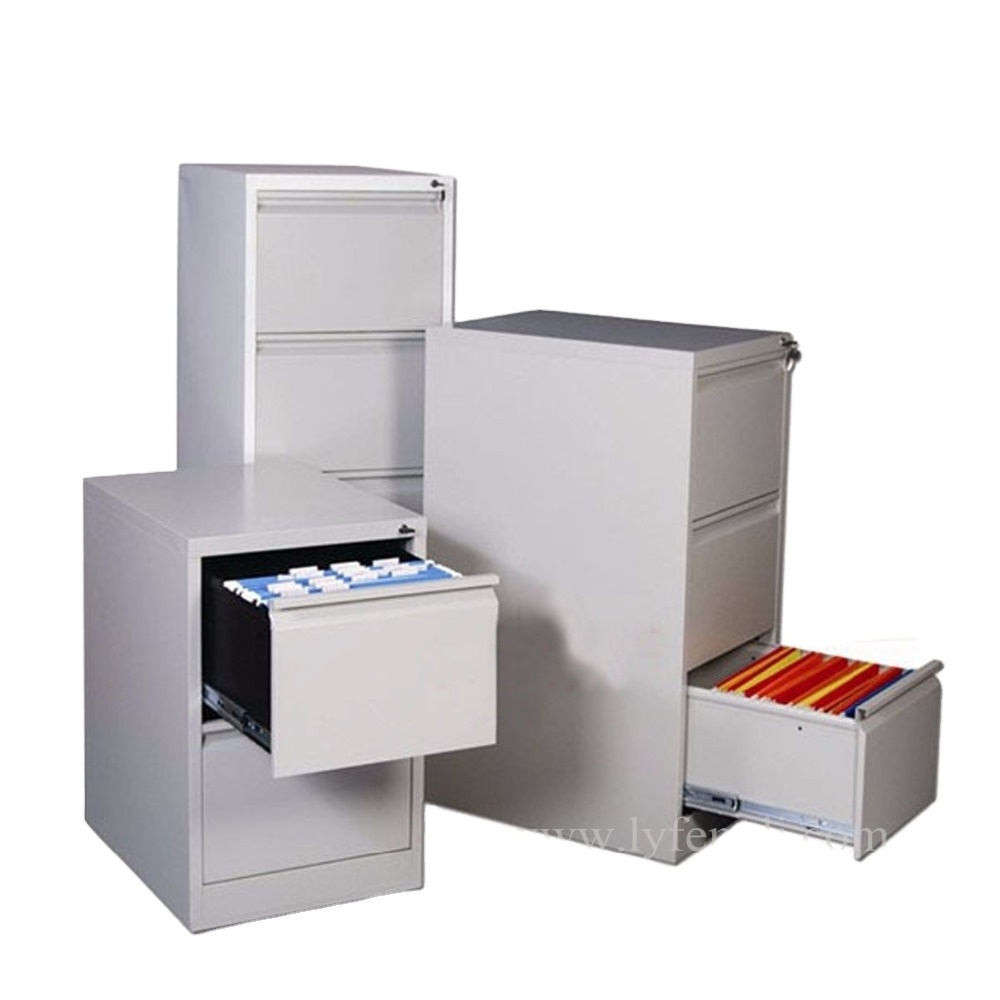 Office Furniture Filing Cabinet Vertical 4 Drawer A4 F4 File Steel Storage Cabinets