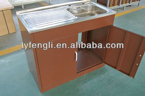 Stainless steel sink cabinet outdoor aluminium kitchen cabinets design water cabinets