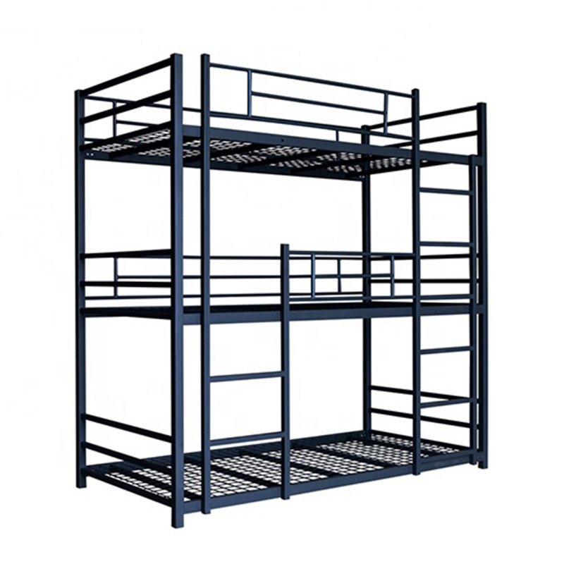 China Manufacturer Dormitory Adult or Children Loft Bed Metal Triple Bunk Beds for sale