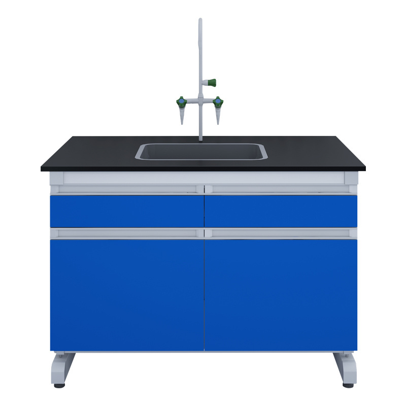 Chinese University Lab Furniture Working Table Working Bench With Sink Side Testing Bench Wholesale