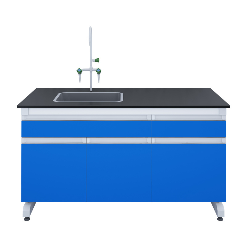 Chinese University Lab Furniture Working Table Working Bench With Sink Side Testing Bench Wholesale