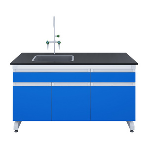 Chinese University Lab Furniture Working Table Working Bench With Sink Side Testing Bench Wholesale