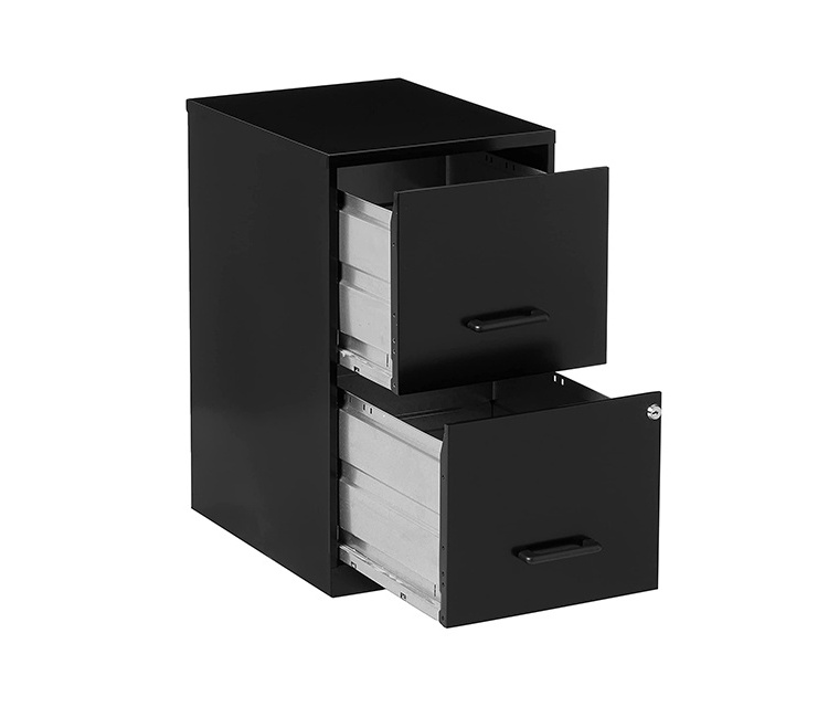 Factory cheap price steel black Lorell 18 Deep 2-Drawer File Cabinet