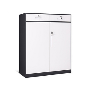 Short white steel cabinet open door metal storage cupboard small lower steel display filing cabinet