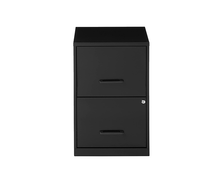 Factory cheap price steel black Lorell 18 Deep 2-Drawer File Cabinet