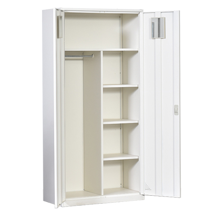 KD office steel furniture two door steel furniture clothes cabinet wardrobe