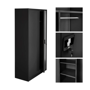 Metal double door locker corner storage wardrobe cabinet for bedroom living room