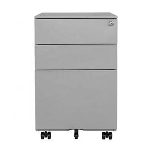 Wholesale Office Under Desk Lockable Movable Cabinet 2 3 Drawers Steel Metal Mobile Pedestal File Mobile Cabinet for Storage