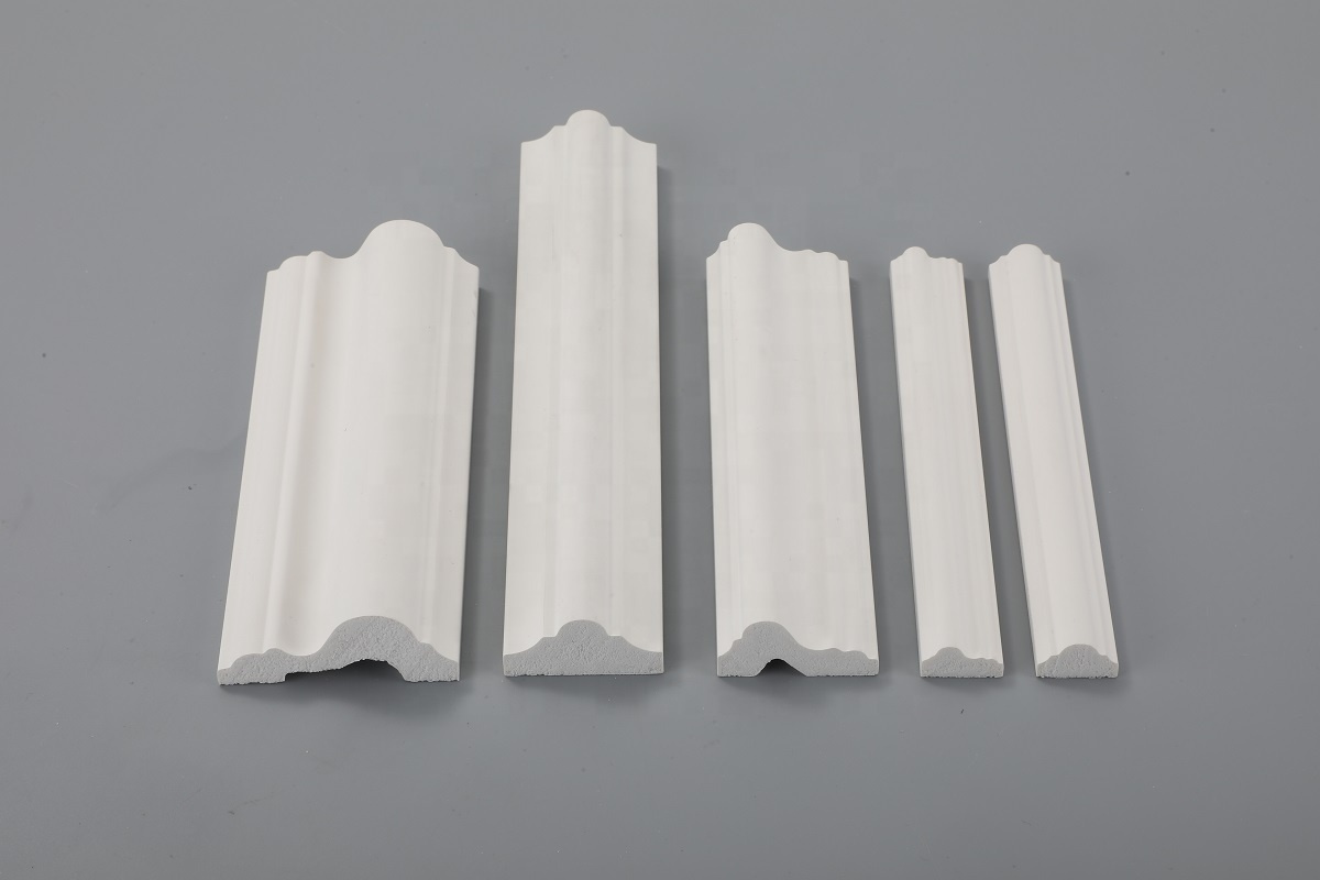 Manufactured water proof white PS Skirting baseboard plastic skirting