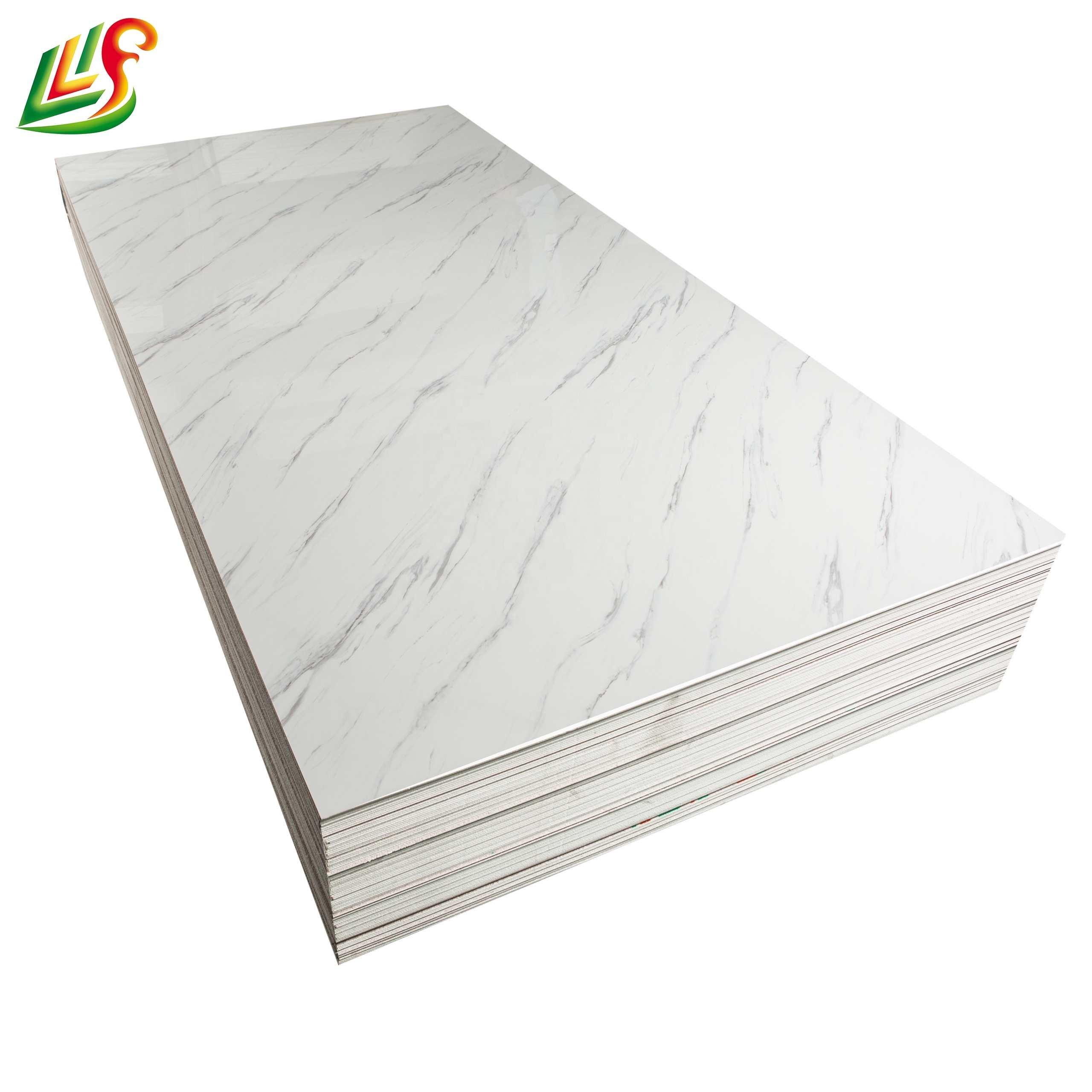 4x8 plastic sheet lowes uv coated marble  textured pvc decorative wall panelling in Qatar