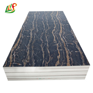 building material interior wall board/panel high gloss marble color decorative wall board/ uv board uv coating pvc sheet