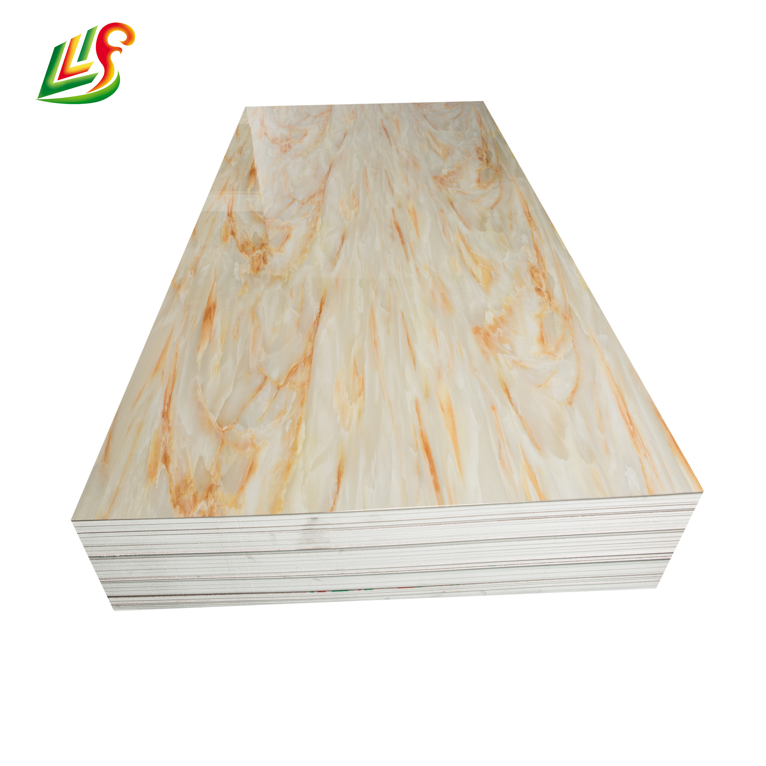 Indoor decoration marble alternattive wallplate PVC marble sheet