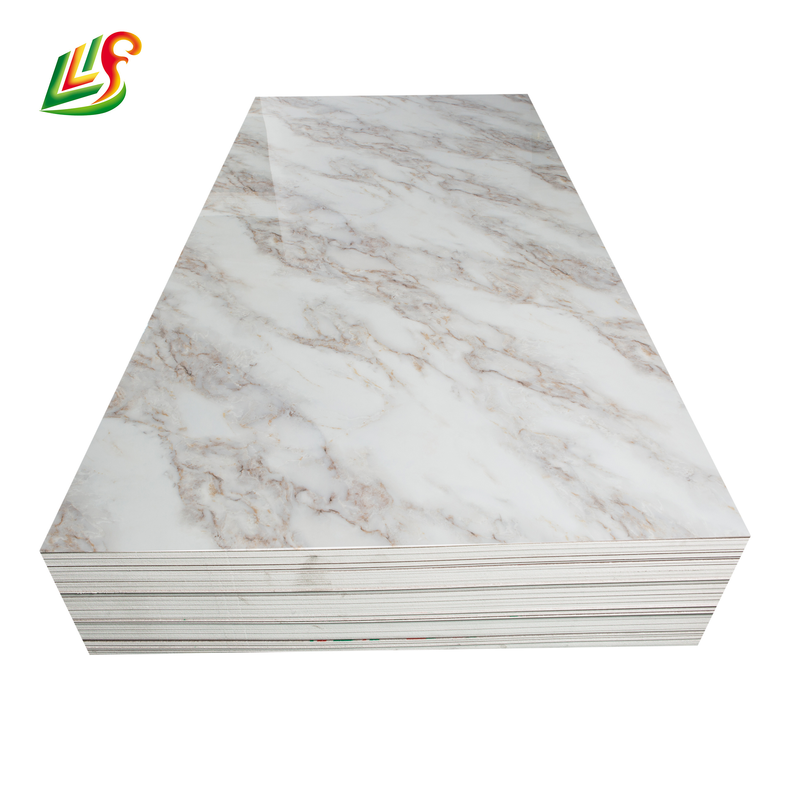 Indoor decoration marble alternattive wallplate PVC marble sheet