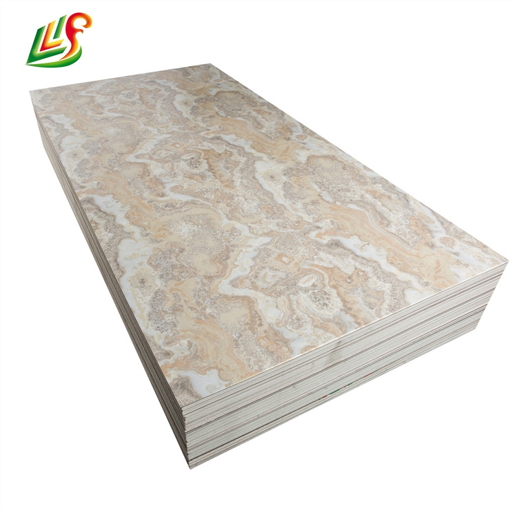 onyx marble and wooden veneer finish PVC wall panels tiles for pasting on walls, ceilings & furniture.