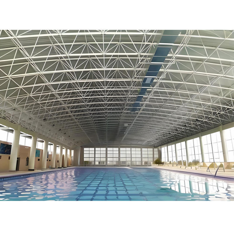 Prefab Fast to Installation Metal Roof Structure Swimming Pool Cover Steel Structure Space Frame Steel Truss