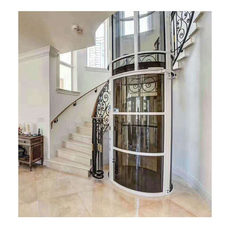 House free standing home lift elevator round circular hydraulic small house elevator