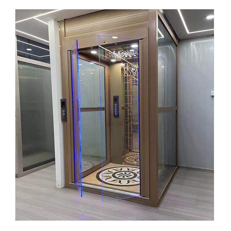 Custom Elevator 400 kg Glass Residential Elevator For 3 Persons