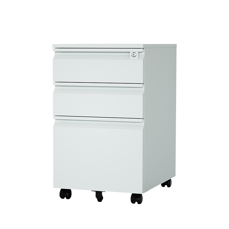 Wholesale Steel Mobile Drawer Filling Cabinet Movable Drawers KD Metal Office 3 Drawer Storage Cabinet Mobile Pedestal for A4